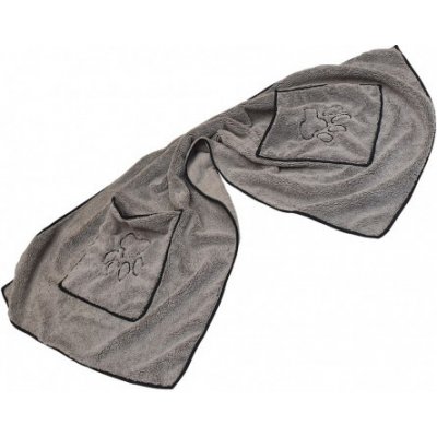 Nobby ručník s návleky na ruce šedý 100x50 cm – Zboží Mobilmania