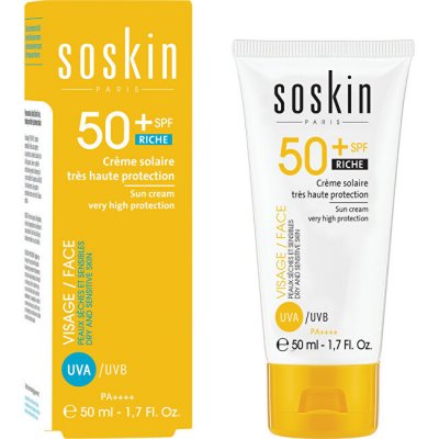 Soskin Paris Sun Care ochranný krém pro suchou a citlivou pleť SPF50+ 50 ml – Zboží Mobilmania