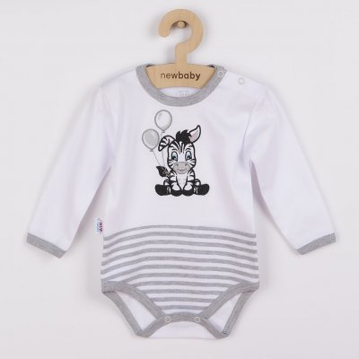 NEW BABY Kojenecké bavlněné body Zebra exclusive