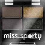 Miss Sporty Studio Colour Quattro Eye Shadow oční stíny 414 100% Smokey 3,2 g – Zbozi.Blesk.cz