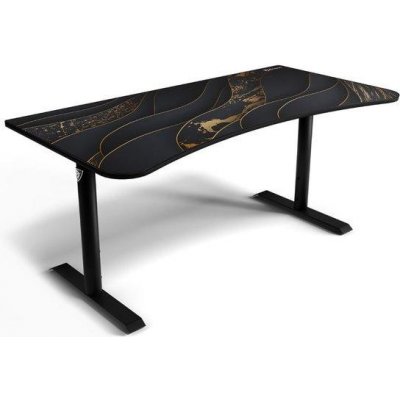 Arozzi ARENA Gaming Desk Black Gold ARENA-BK-GOLD