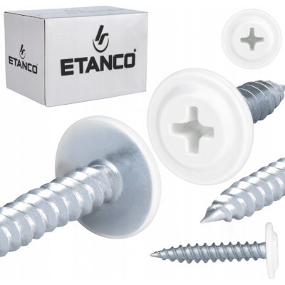Šrouby s podložkou Etanco do dřeva 4,2x50mm, RAL 9010 GM-S 250 Ks. – Hledejceny.cz