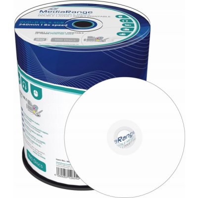MediaRange DVD+R 8,5GB 8x, printable, spindle, 100ks (MR471) – Zboží Živě