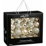 LAALU Sada ozdob kulaté champagne 42 ks, skleněné, 7 cm – Hledejceny.cz