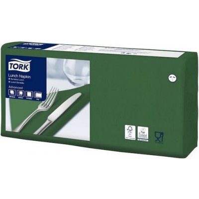 Tork ubrousky tmavě zelené 33x33cm 2 vrstvé 200ks /bal – Zboží Dáma