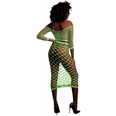 Ouch! Glow in the Dark Long Sleeve Crop Top and Long Skirt Neon Green – Hledejceny.cz