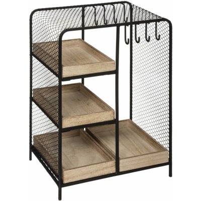 Atmosphera stojan na šperky Arty s policemi černý – Zboží Mobilmania