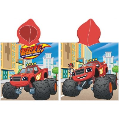 Carbotex dětské pončo Plamínek a Čtyřkoláci Monster Truck 55 x 110 cm – Zboží Mobilmania