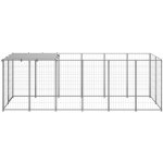 vidaXL Psí kotec stříbrný 330 x 110 x 110 cm ocel – Zboží Dáma