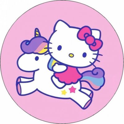 Jedlý papír Hello Kitty na jednorožci 19,5 cm – Hledejceny.cz
