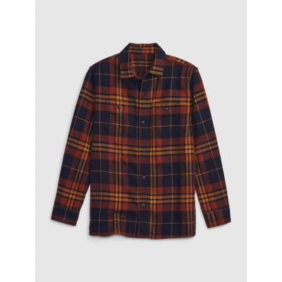 GAP LS Flannel chlapecká košile červená – Sleviste.cz