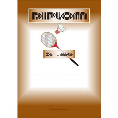 Badminton diplom A4 č.12 – Zbozi.Blesk.cz