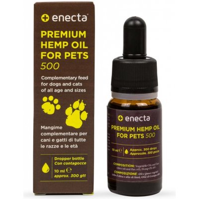 Enecta Enecta CBD konopný olej pro zvířata 5% 500 mg 10 ml