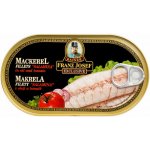 Kaiser Franz Josef Exclusive Makrela filety "Salamina" v oleji a tomatě 170 g – Zboží Dáma