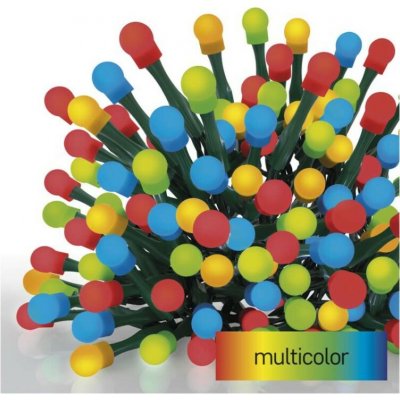 EMOS LED vánoční cherry řetěz kuličky 48 m venkovní i vnitřní multicolor časovač 1550054005 – Hledejceny.cz