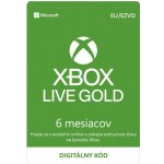 Microsoft Xbox Live Gold členství 6 měsíců – Zboží Dáma