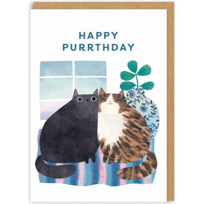 Ohh Deer Přání k narozeninám Happy Purrthday, multi barva, papír – Zboží Mobilmania