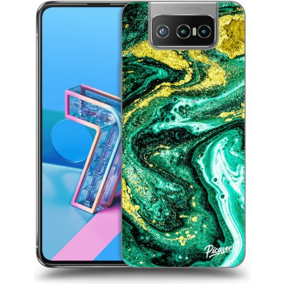 Pouzdro Picasee silikonové Asus Zenfone 7 ZS670KS - Green Gold čiré – Zbozi.Blesk.cz