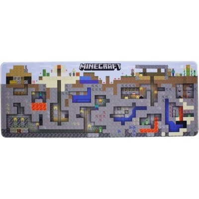 CurePink: | Herní podložka na stůl Minecraft: World (80 x 30 cm) [PP8805MCF] – Zbozi.Blesk.cz