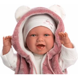 Panenka Llorens 74070 New born realistická miminko se zvuky a měkkým látkový tělem 42 cm