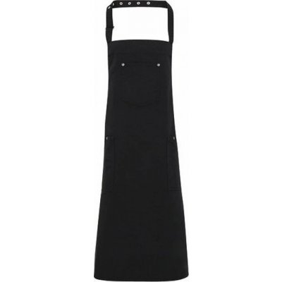 Premier Workwear Bavlněná Chino pracovní zástěra se středovou kapsou černá Pantone Black C 72x86cm PW132 – Hledejceny.cz