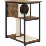 Feandrea Kočičí škrabadlo s domečkem industriální 59 x 36 x 67 cm – Hledejceny.cz