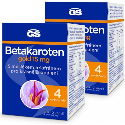 GS Betakaroten gold 15mg 80+40 kapslí balení 2 ks – Hledejceny.cz
