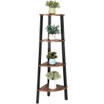 VASAGLE Rohový regál 4 police hnědý LLS34X – Sleviste.cz