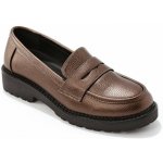 Metalické mokasíny bronzová – Sleviste.cz