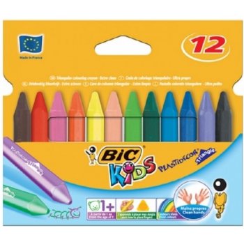 Voskové pastelky trojboké BIC Kids Plastidecor 12ks