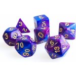 Tlama games Sada 7 dvoubarevných perleťových kostek pro RPG modro-fialová – Zboží Živě