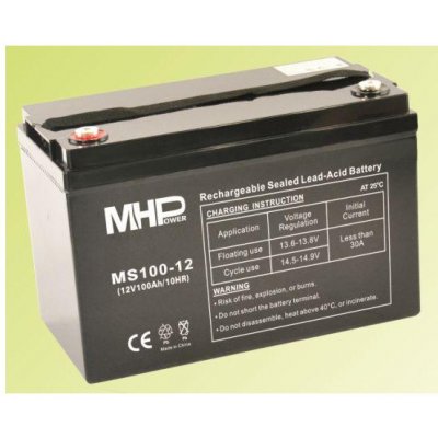 MHPower Pb akumulátor VRLA AGM 12V / 100Ah (MS100-12; MS100-12 – Hledejceny.cz