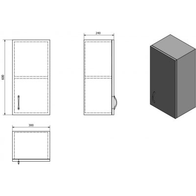 Aqualine SIMPLEX ECO závěsná skříňka 30x60x24cm – Zbozi.Blesk.cz