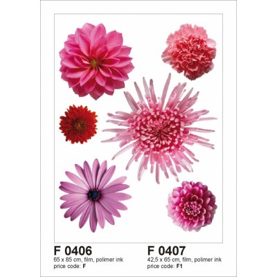 Samolepicí dekorace Fialové květiny F 0406 rozměry 65 x 85 cm – Zboží Mobilmania