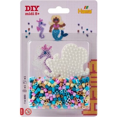 HAMA zažehlovací korálky MIDI - Korálkový set -Mořská panna -450ks – Zboží Dáma