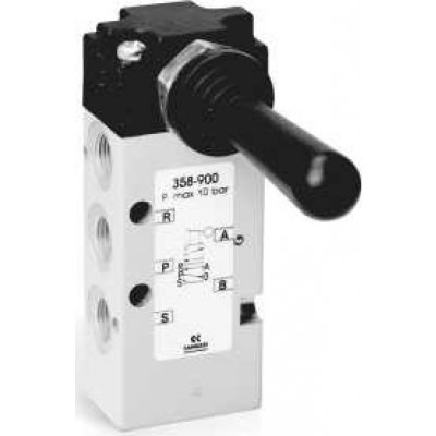 Camozzi Ventil 5/2 G1/8" 358-900 aretovaná páčka, 2-polohy – Hledejceny.cz