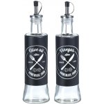 Excellent Houseware Sada skleněných láhví na olej a ocet černá 2 x 300 ml – Zbozi.Blesk.cz