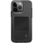 UNIQ Air Fender transparentní s kapsou na karty iPhone 15 Pro - kouřové – Zboží Živě