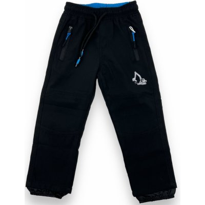 Sezon Chlapecké černé outdoorové kalhoty s gumou v pase a manžetou 01 Černá – Zboží Mobilmania