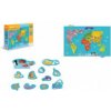 Magnetky pro děti Magnetická hra Mapa světa 145ks v krabici 37,5x29,5x6,5cm