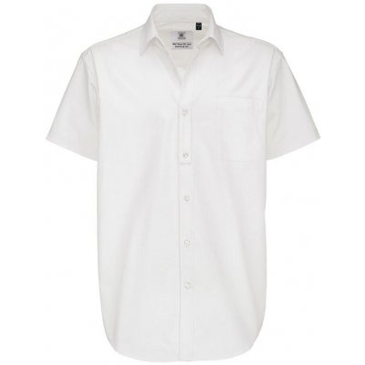 B&C Sharp Twill košile pánská s krátkým rukávem bílá