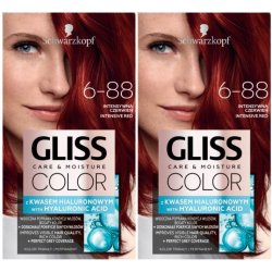 Schwarzkopf Gliss Color barva na vlasy intenzivní červená 6-88