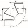 Almeva koleno 0-90° nastavitelné 160 mm IKHNB96