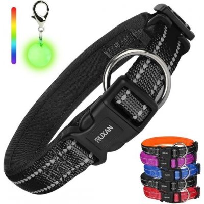 RUXAN Obojek pro psy s měkkým polstrováním, nastavitelný reflexní obojek, prodyšný nylonový obojek – Hledejceny.cz