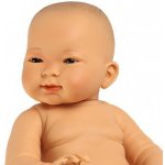 Llorens 45005 NEW BORN CHLAPEČEK- realistická miminko žluté rasy s celovinylovým tělem 45 cm – Sleviste.cz