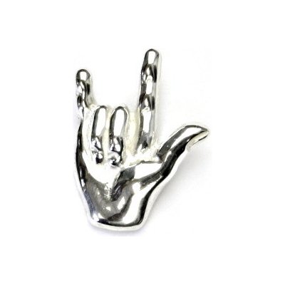Čištín Stříbrný přívěsek ruka s gestem P 365