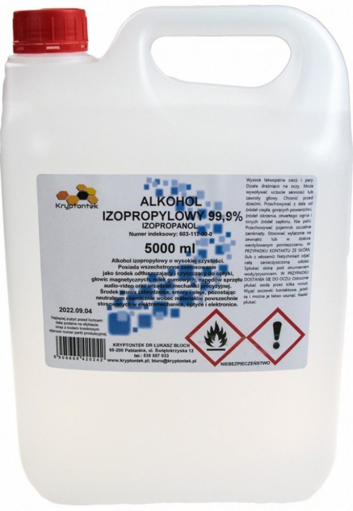 Isopropyl alkohol 99.9% 5000ml 37889 | Srovnanicen.cz