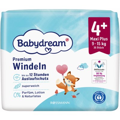 Babydream Premium Maxi+ 9 - 15 kg 4+ 36 ks – Zboží Dáma