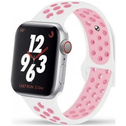 TopQ Bubble pro Apple Watch 3-4-5-6-SE 42-44mm bílo-růžový 60335