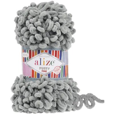 Alize Puffy fine 302 - šedá – Zboží Dáma
